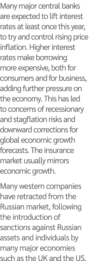 Many major central banks are expected to lift interest rates at least once this year, to try and control rising price   