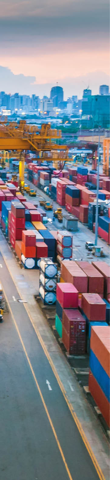 Container ship in the harbor in Asia ,