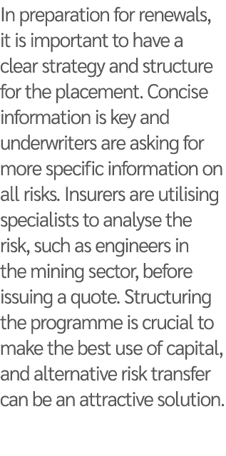 In preparation for renewals, it is important to have a clear strategy and structure for the placement  Concise inform   