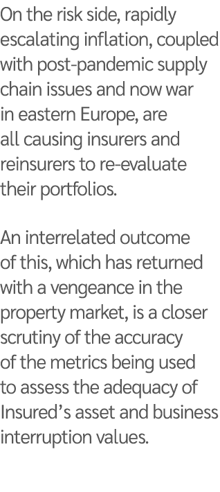On the risk side, rapidly escalating inflation, coupled with post-pandemic supply chain issues and now war in eastern   